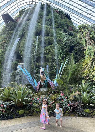 Upon entering the Cloud Forest exhibit, you’re met by this beautiful tall waterfall and creature from Avatar