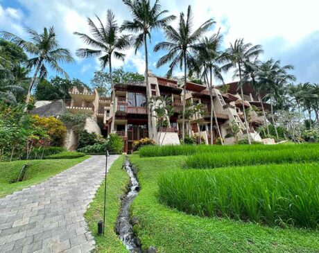 Four Seasons Resort at Sayan view from the rice paddies