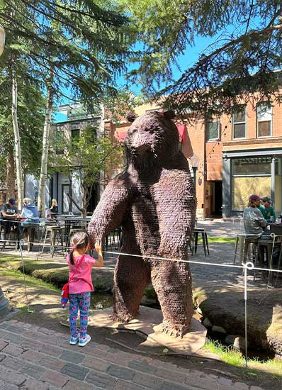 One of our favorite activities was just walking around downtown Aspen, so much for the kids to see and explore.