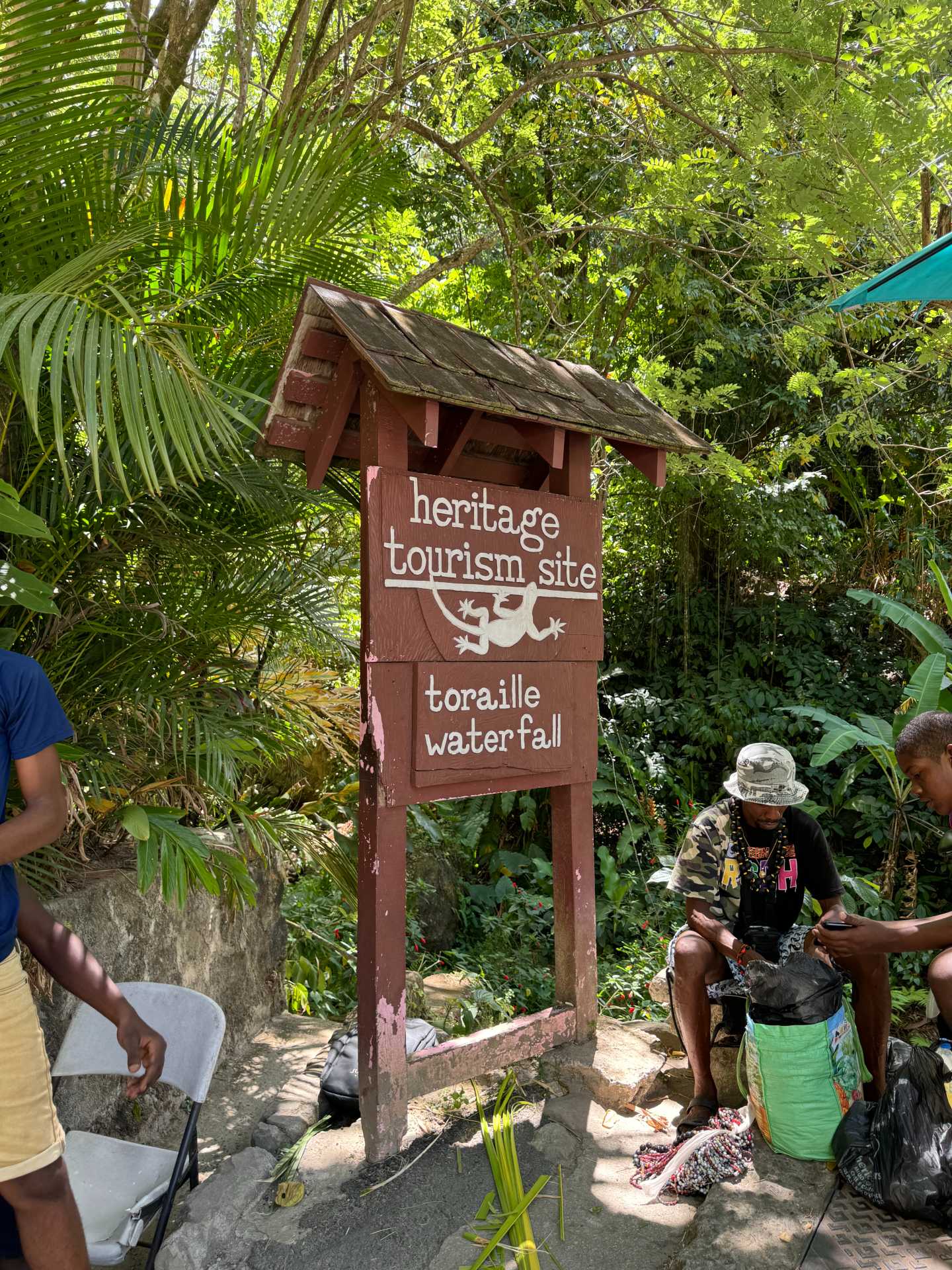 We docked in Soufriere and were immediately taken into a van to visit the Toraille Waterfall. It was a quick drive there and a very short walk to the actual waterfall (no hiking required)-2