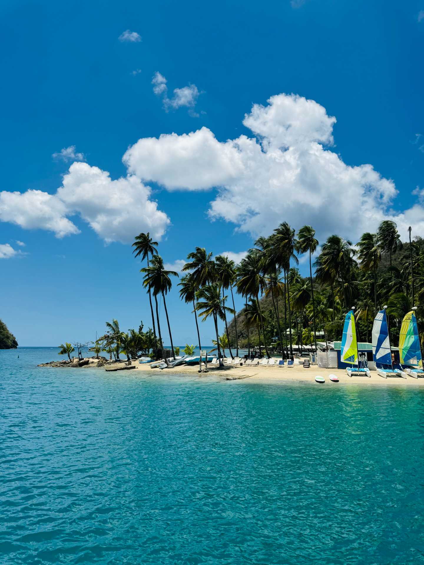 The catamaran and sailing around Marigot Bay made for great family photo opportunities. Anse Cochon Beach was a relaxing stop during the catamaran tour for beach time and very family-friendly-2