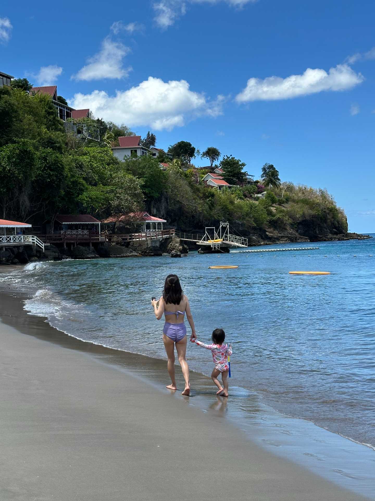 The catamaran and sailing around Marigot Bay made for great family photo opportunities. Anse Cochon Beach was a relaxing stop during the catamaran tour for beach time and very family-friendly-3