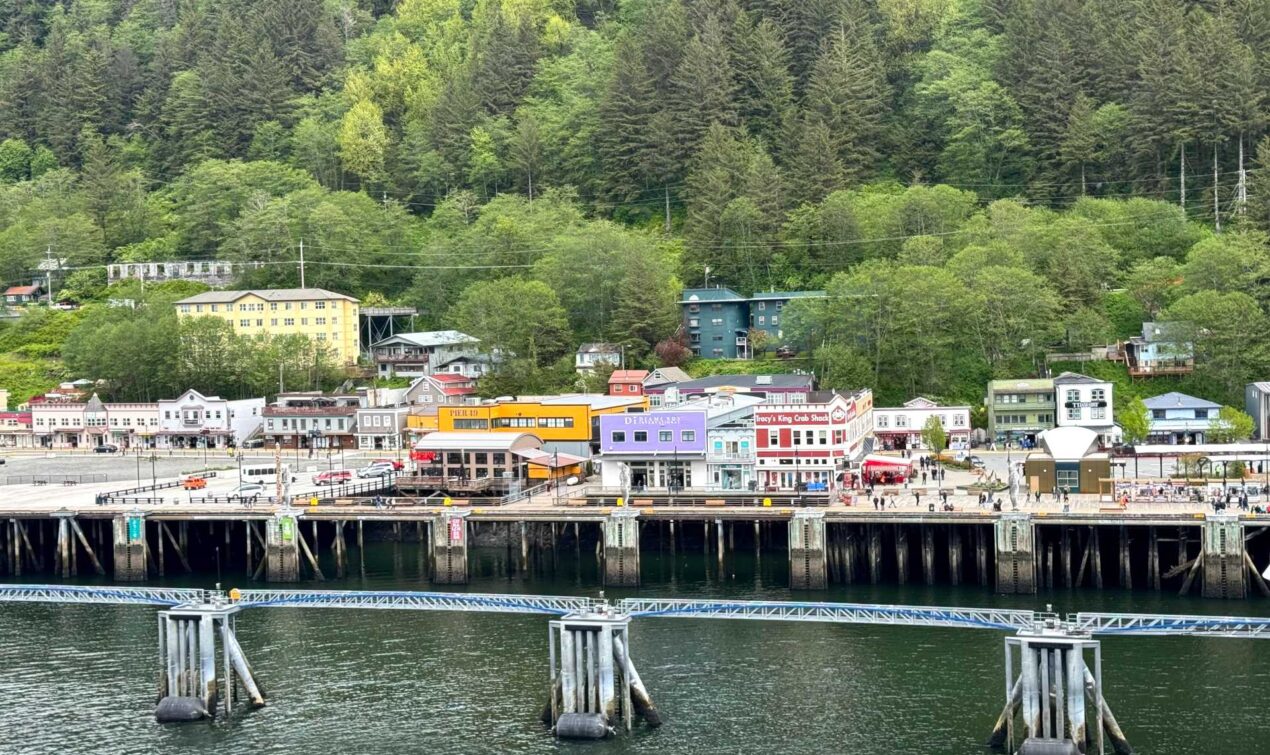 View of Juneau's port from the Holland America cruise ship, one of my most favorite stops for kid-friendly activities