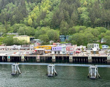 View of Juneau's port from the Holland America cruise ship, one of my most favorite stops for kid-friendly activities