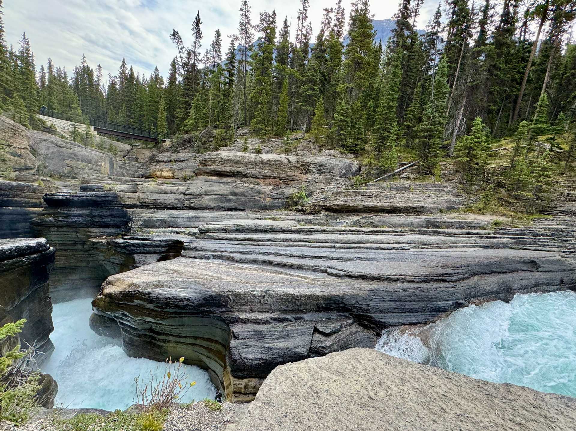 Mistaya Canyon: A hidden gem with fewer crowds. The short trail offers stunning views of the canyon’s rushing waters and beautiful rock formations. Peyto Lake’s second viewpoint offers stunning views without the crowds. This short hike is worth it for the panoramic views of the glacier-fed lake. Afternoon Tea at Fairmont Chateau Lake Louise: Treat the family to an elegant afternoon with stunning lake views—an experience both parents and kids will love. Horseback Riding with Timberline Tours (located right next to the Fairmont Chateau Lake Louise): Saddle up for an unforgettable adventure through the scenic trails of Banff-1