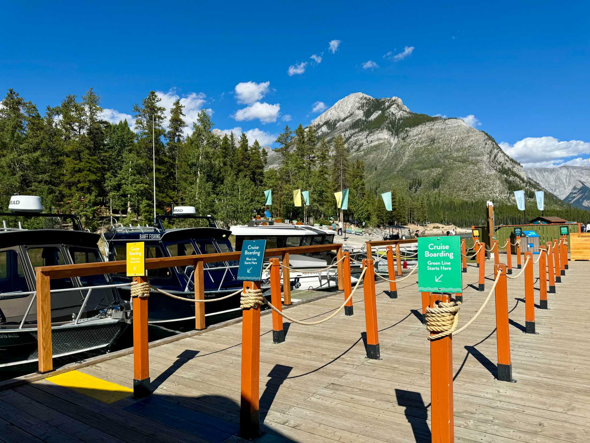 Waiting to board at Lake Minnewanka! The boat tours are a must-do, and the gift shop is perfect for grabbing a memento of your adventure. Look into booking the Jr. Explorer Cruise if you are traveling with little ones-2