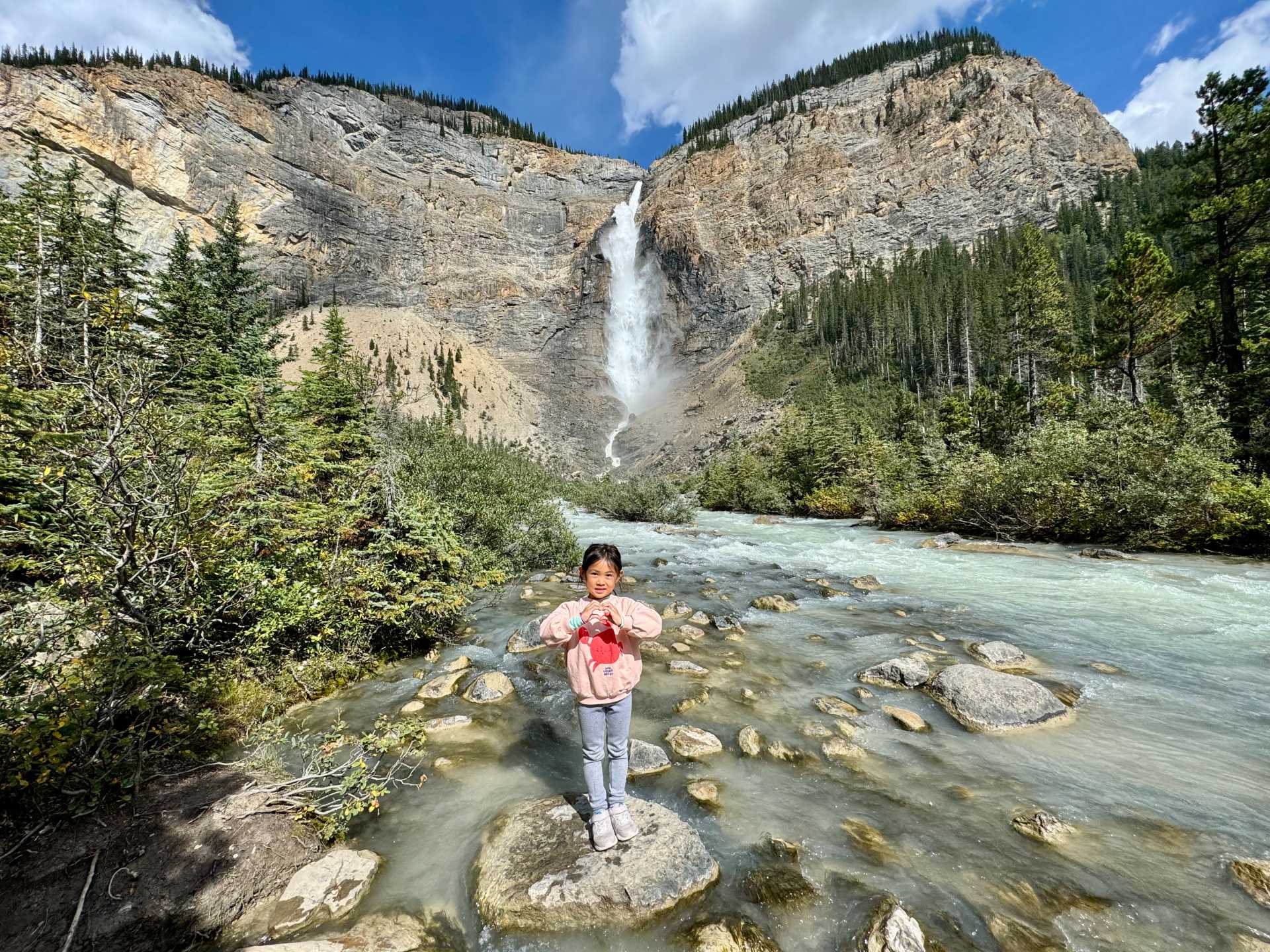 After a short, easy walk, you’ll be treated to this stunning view of one of Canada’s tallest waterfalls. From skipping stones by the river to exploring the nearby paths, Takakkaw Falls offers plenty of kid-friendly adventures-1