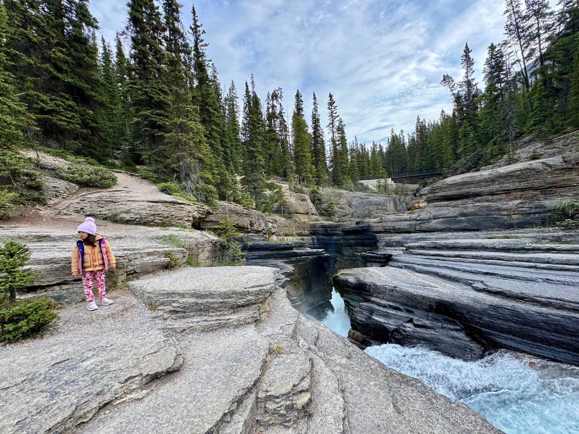 The Mistaya River flows from Peyto Lake and has carved out this stunning canyon over thousands of years. The swirling rock formations, shaped by the powerful water, make Mistaya Canyon a must-see for geology and nature enthusiasts. The peaceful surroundings are a bonus-1