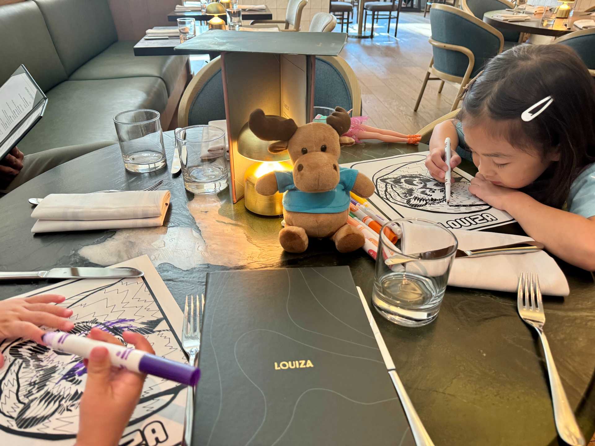 The girls got to make drawings and crafts while listening to Disney music during the Crafty Kids session. They even got to visit the indoor pool and jacuzzi at the end of the day.