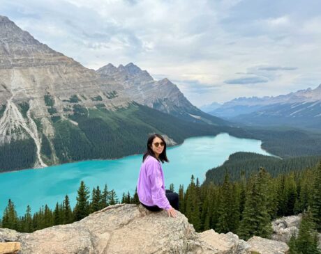 The stunning turquoise waters of Peyto Lake are even more breathtaking in person. Be sure to visit early for fewer crowds and clearer views.