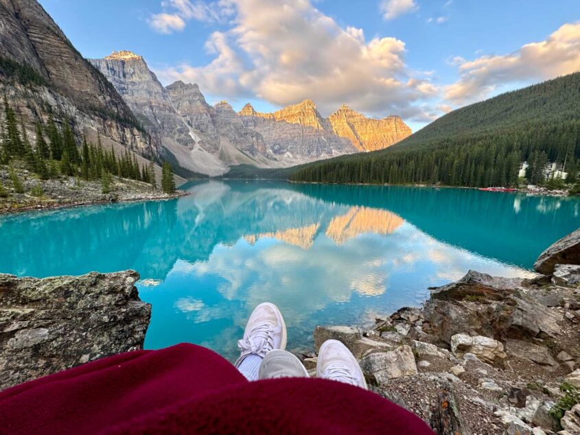 Catching the Sunrise at Moraine Lake