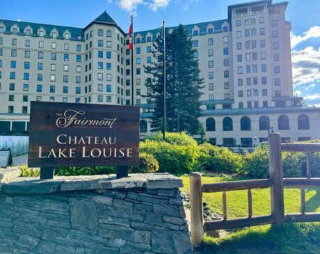 View of the Fairmont Chateau Lake Louise from the lake. Staying at Fairmont Chateau Lake Louise made it easy to visit nearby attractions like Moraine Lake and Emerald Lake. The central location is ideal for exploring parts of Banff National Park, Yoho National Park and Jasper National Park.