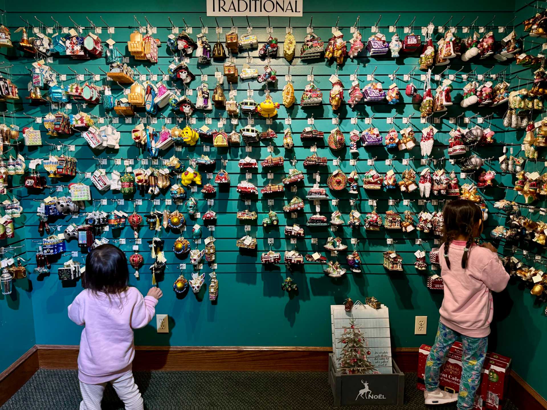 Just a glimpse of the endless walls of beautifully organized ornaments at The Spirit of Christmas store. With so many unique options to choose from, picking just one will be the toughest decision of your visit-1