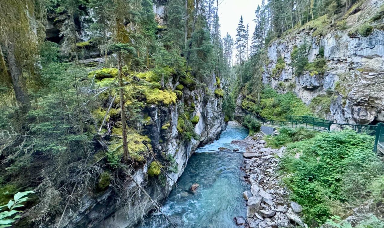Hiking Johnston Canyon early in the morning or later in the evening are great times to enjoy the trail with little to no crowds.