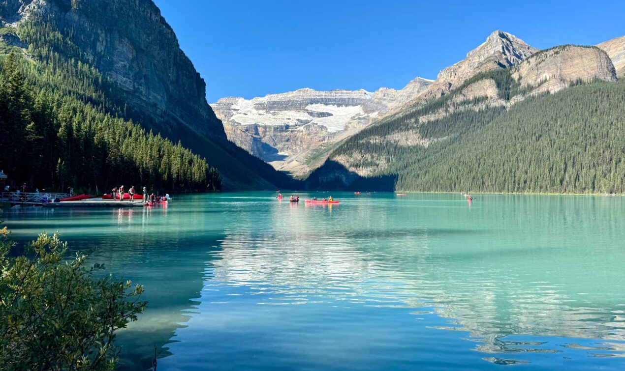 Canoeing on Lake Louise is not only a relaxing way to take in the views, but it’s also one of the best family-friendly activities in Banff. The kids loved the adventure, and we loved how easy and smooth the experience was.