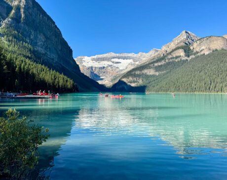 Canoeing on Lake Louise is not only a relaxing way to take in the views, but it’s also one of the best family-friendly activities in Banff. The kids loved the adventure, and we loved how easy and smooth the experience was.