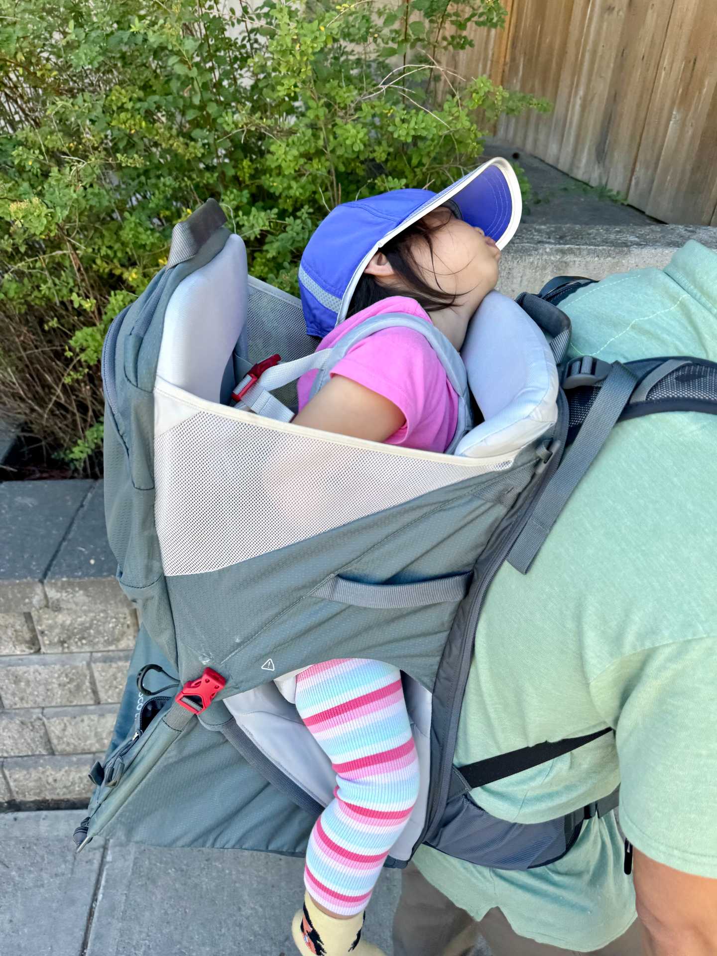 The Osprey Poco carrier backpack was so helpful to have on the longer hikes, even our older more petite daughter had her turn in the carrier when she was tired. The WAYB Pico car seats we always bring along for easy and efficient travel. Hats and beanies are also very helpful to have on hikes especially with the possibility of quick change in weather-1