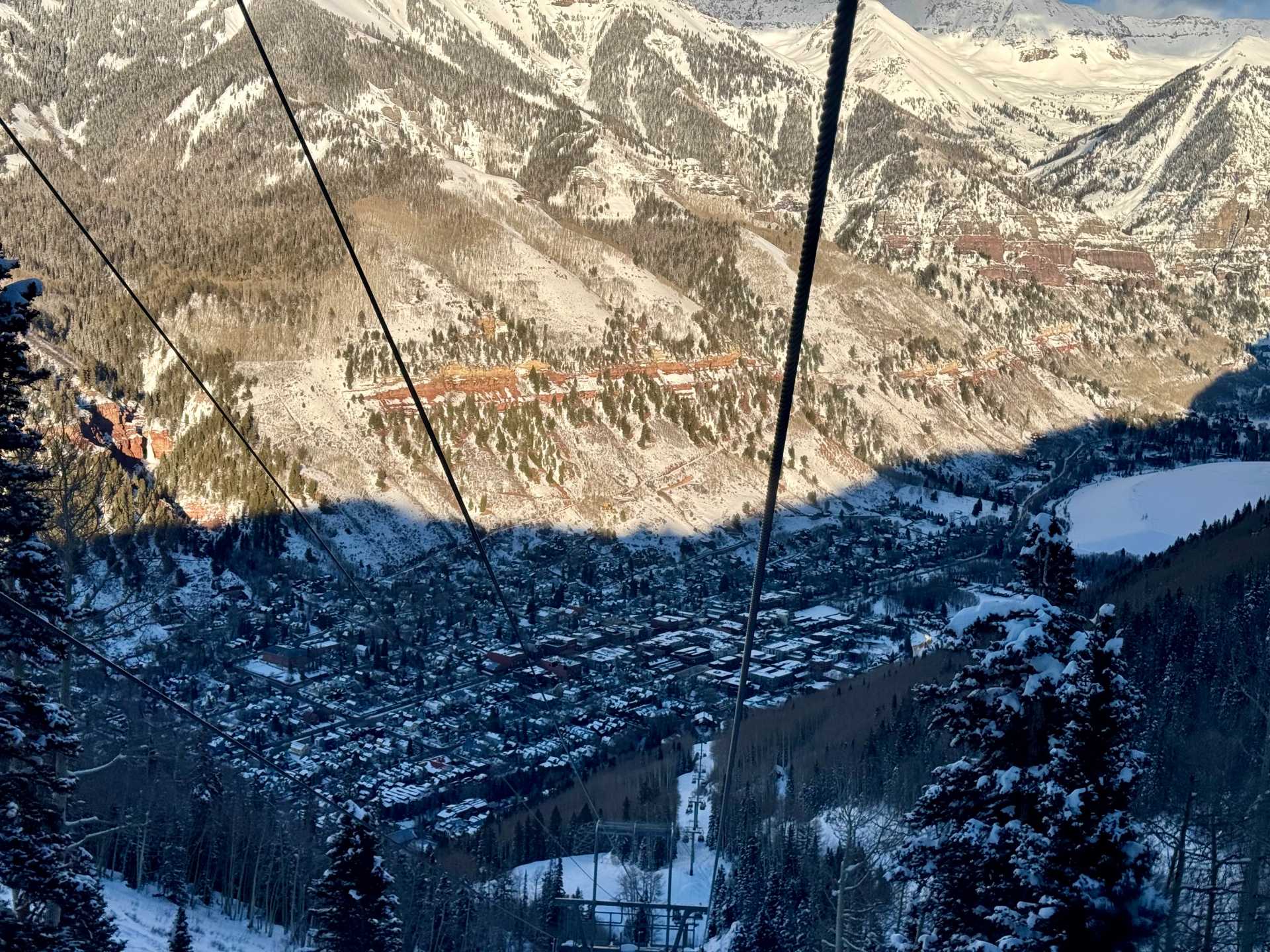 View from the Gondola of Downtown Telluride, Colorado