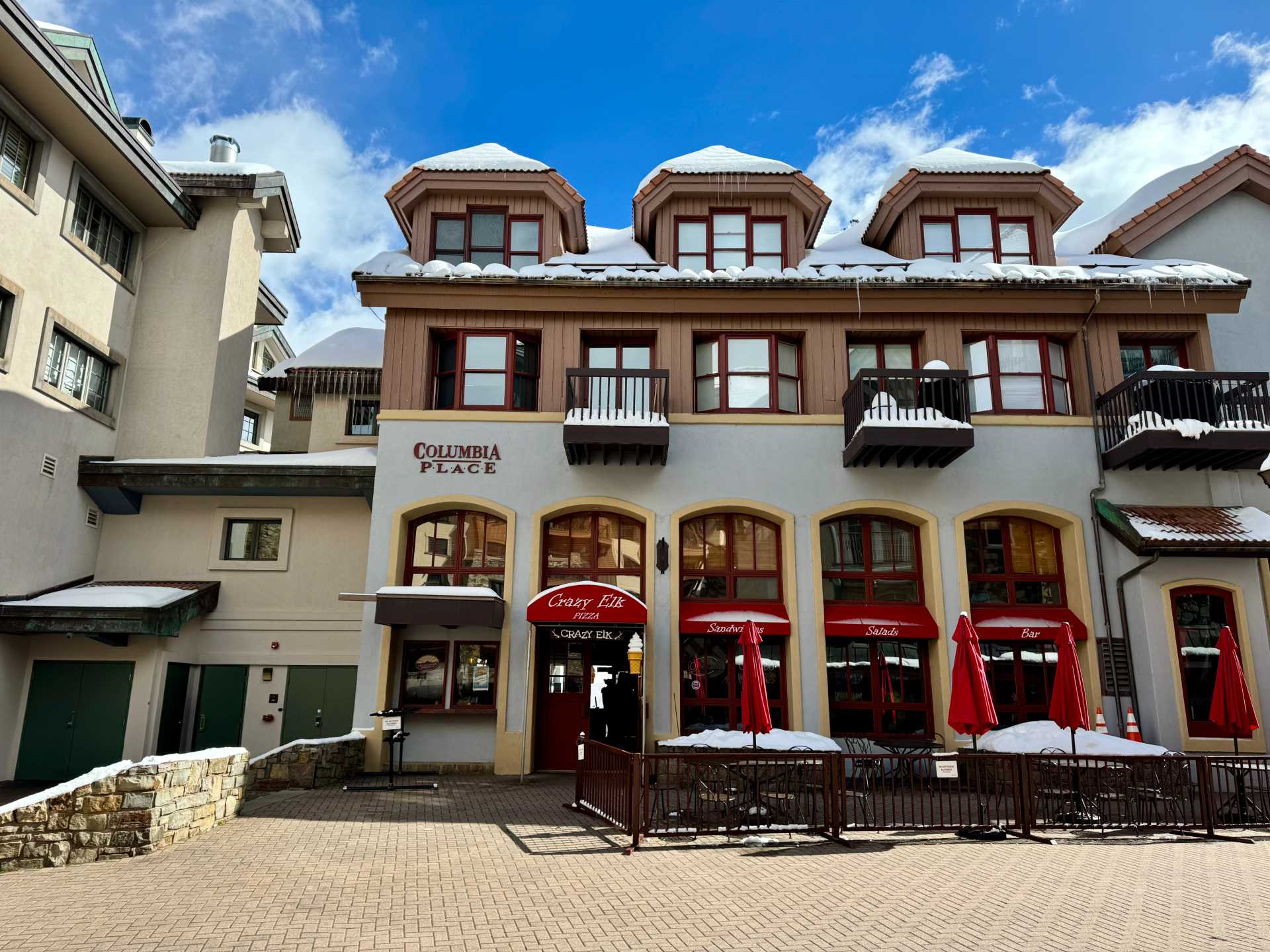 Located near Tomboy Tavern is Crazy Elk Pizza, the best place for a quick slice of pizza in the Mountain Village. We were pleasantly surprised how good the Mountain Village special pizza was and went there twice for lunch!