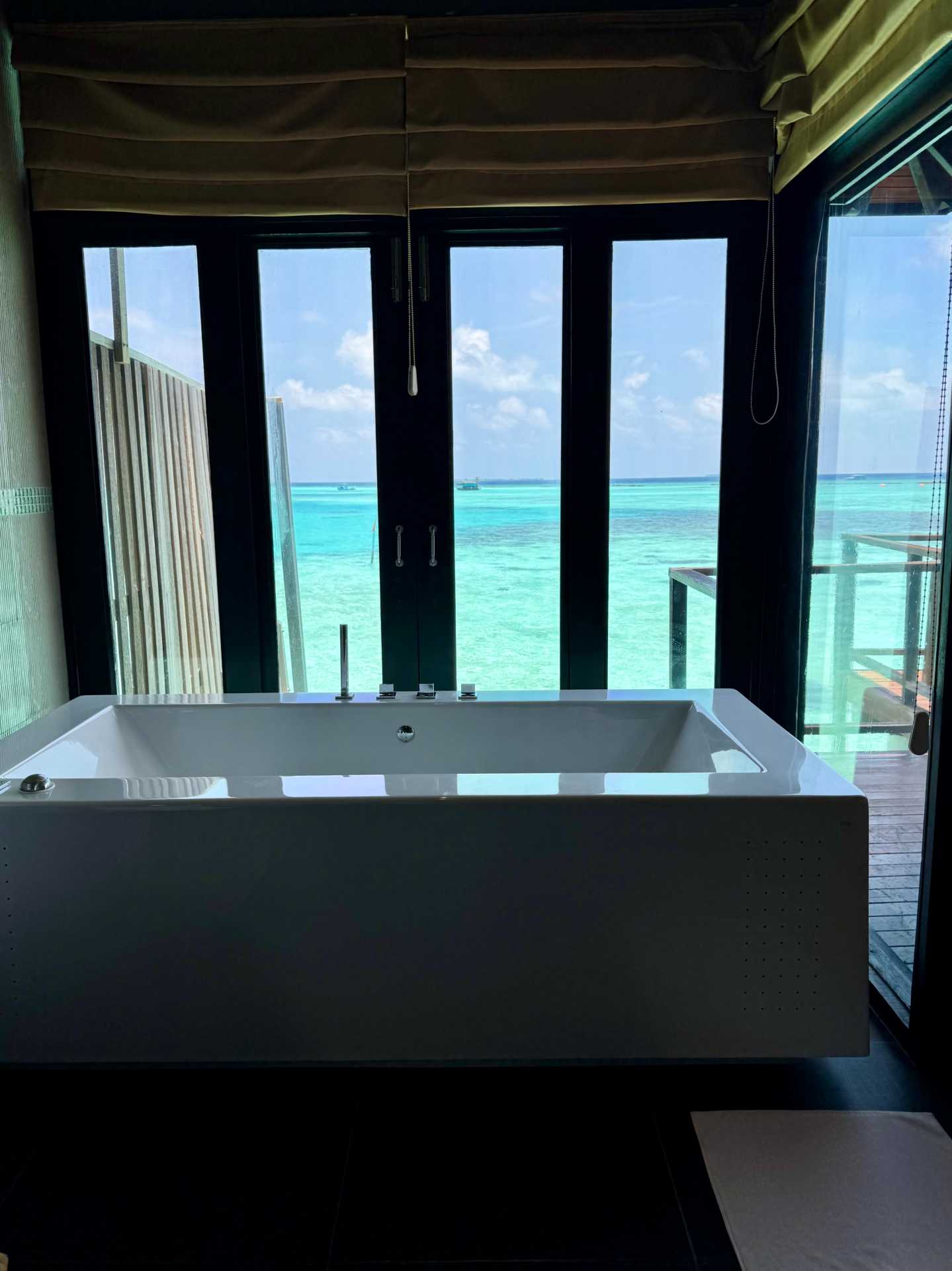 There’s something unforgettable about watching the sun dip below the water from your deck. Spacious bathroom, tight toilet space… but can’t argue with these views! Nothing like freshening up with a little slice of paradise right outside your window-3