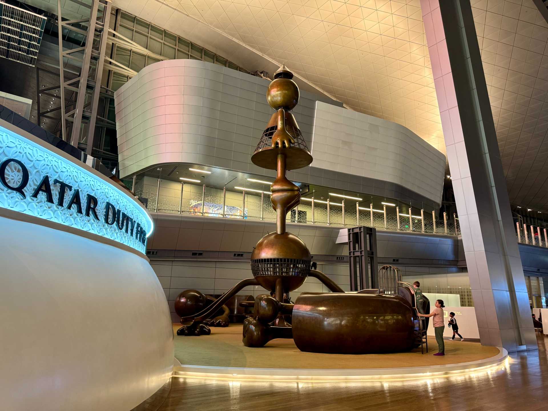 If you’re traveling through Doha’s Hamad International Airport with kids, the indoor playgrounds near Terminals A, B, and C are a must-visit. These creative play structures let kids run, climb, and slide—perfect for burning off energy after a long-haul flight. Free, screen-free entertainment right inside the airport-1