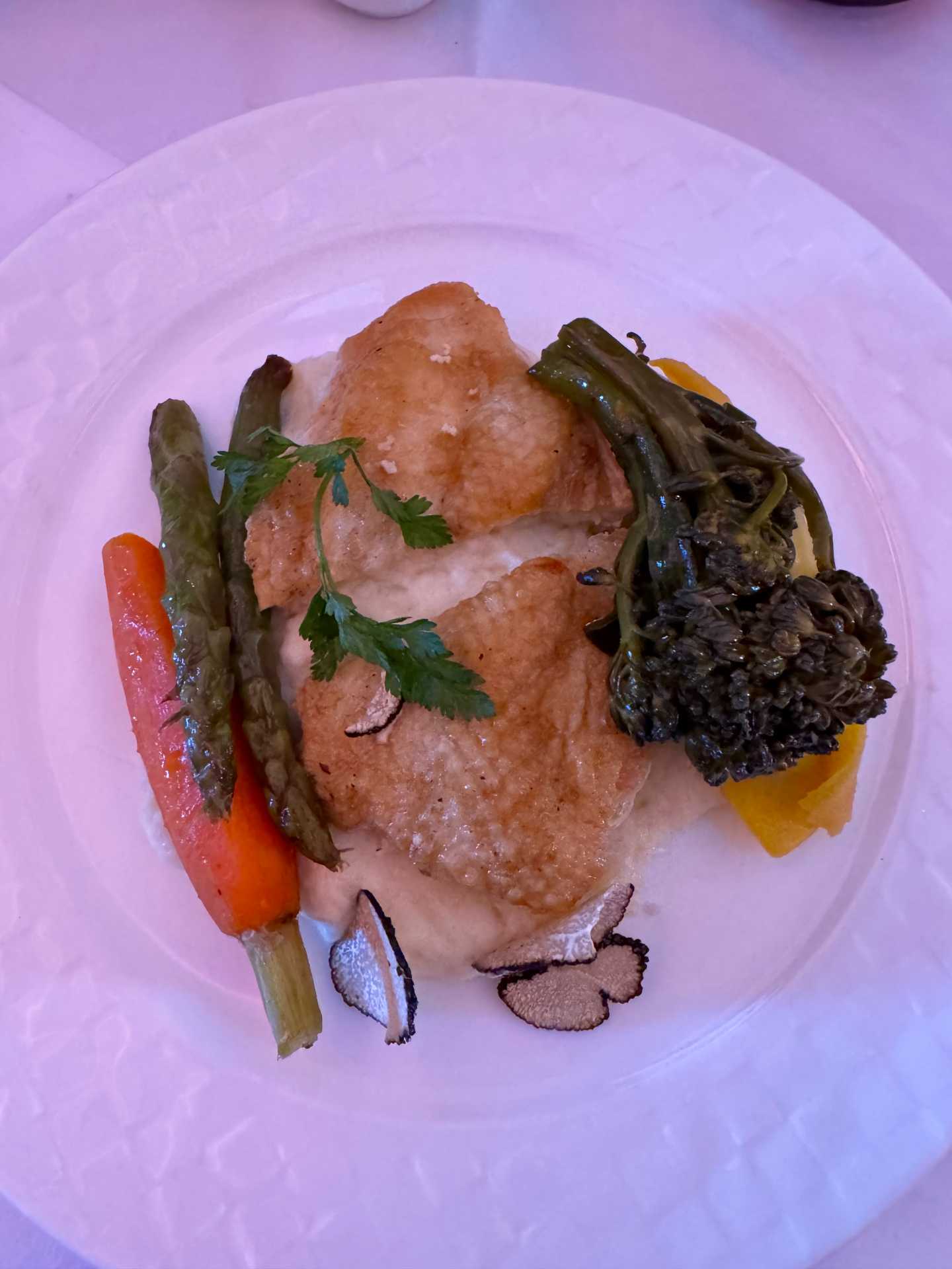 The in-flight dining on Qatar Airways Business Class was just okay. While the presentation was beautiful and the service attentive, some of the dishes were a bit heavy or dry, and there weren’t any dedicated kid-friendly options. A few items we were looking forward to had already run out, but overall, the meals got the job done during a long-haul flight-1