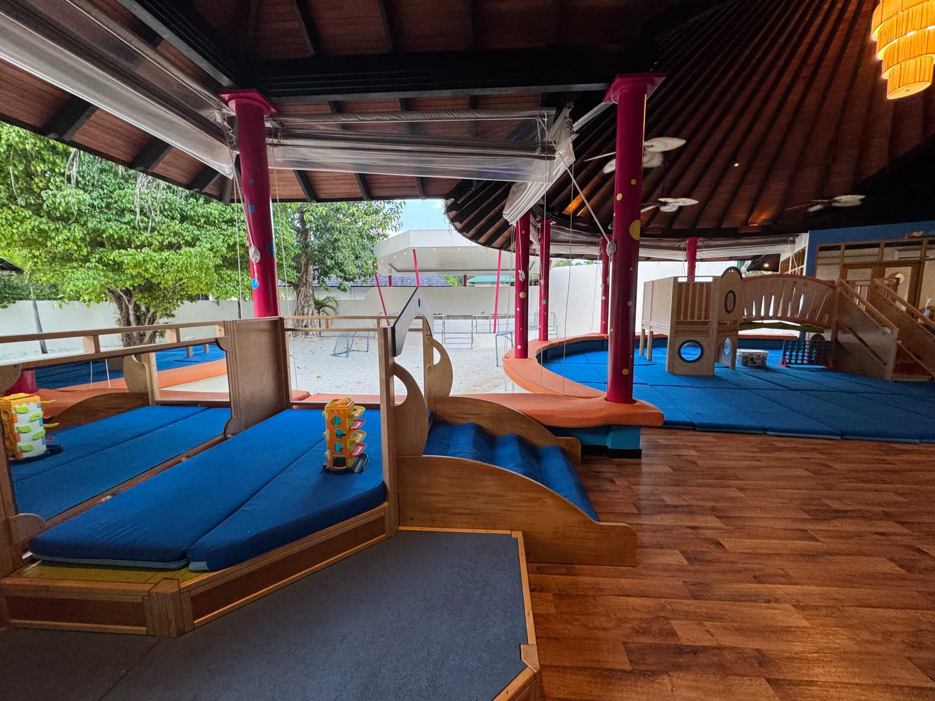 The kids club at Sun Siyam Iru Fushi offered a full schedule of daily activities—and our girls were always excited to join in. Just note: the space is mostly outdoors, so be prepared to scoop up some very warm (but very happy) kids by pickup time-1